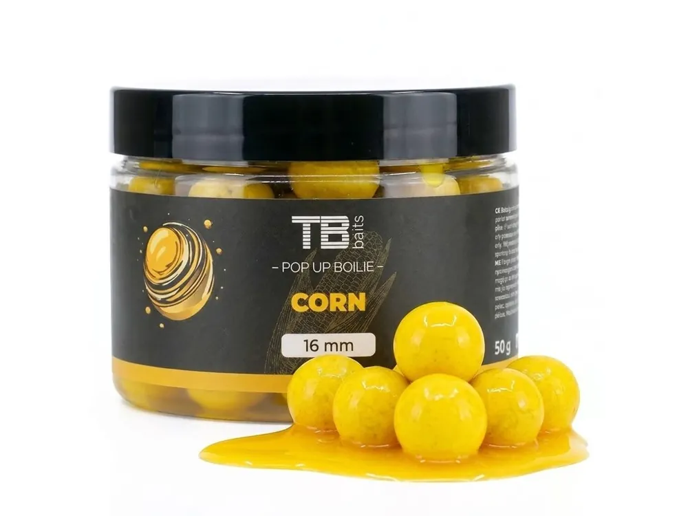 Nejlepší Volba TB Baits Plovoucí Boilie Pop-Up Corn + NHDC 50 g 16 mm