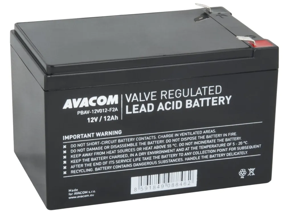 AVACOM Baterie 12V 12Ah F2 (PBAV-12V012-F2A) Nakupujte Hned
