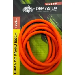 Vysoce Kvalitní Carp system - Náhradní guma do praků 100cm, oranžová, 2x4mm