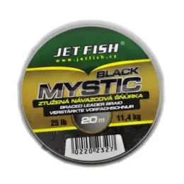 Akce JET FISH Návazcová šňůra Black Mystic 25lb - 20m