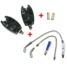 NGT 2x Hlásič Bite Alarm VX2 + 2x Řetízkový Swinger + 2x baterky ZDARMA!!! Ověřený