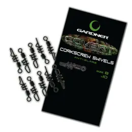 Gardner Obratlíky Covert Corkscrew Swivels, vel. 8, 10ks Tovární Cena