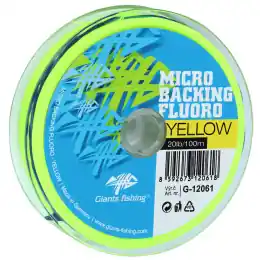 Nízká Cena Giants fishing Micro Backing Fluoro-Yellow 20lb/100m