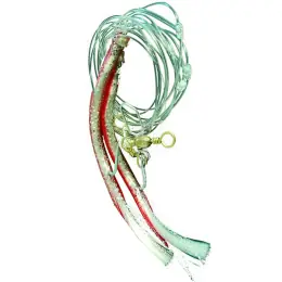 Oblíbený ICE fish - Trubička návazec mix červeno/stříbrný vel 12/0 2ks
