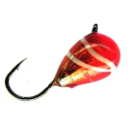 JAXON - Marmyška pruhovaná červená metalíza 11mm - 0,4g Tovární Cena