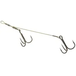 MISTRALL - Lankový návazec s dvěma trojháčky 9/4,5cm 5kg Must-Have