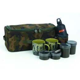 Vrácení Zdarma Fox pouzdro CAMOLITE s dózami hrnky a lžičkou Brew kit bag