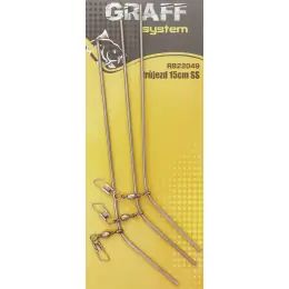 Must-Have GRAFF - Průjezd zahnutý kovový SS 15cm - 3ks