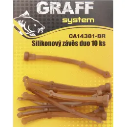 GRAFF - Silikonový závěs duo - hnědá Novinka